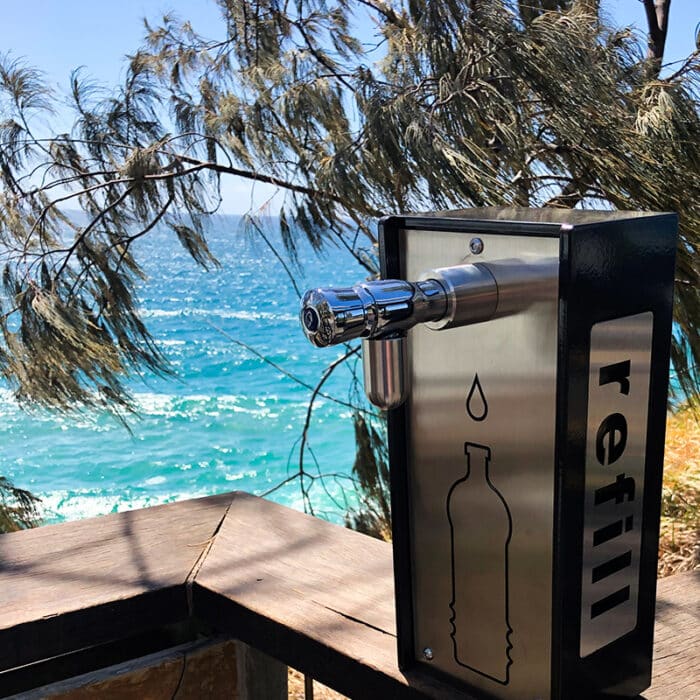 BF200W Water Bottle Refill Station At Beach