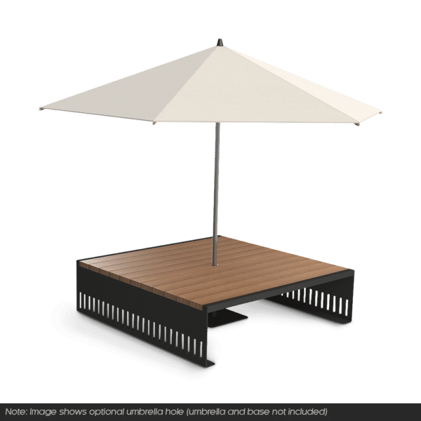 Aston day bed with optional umbrella hole