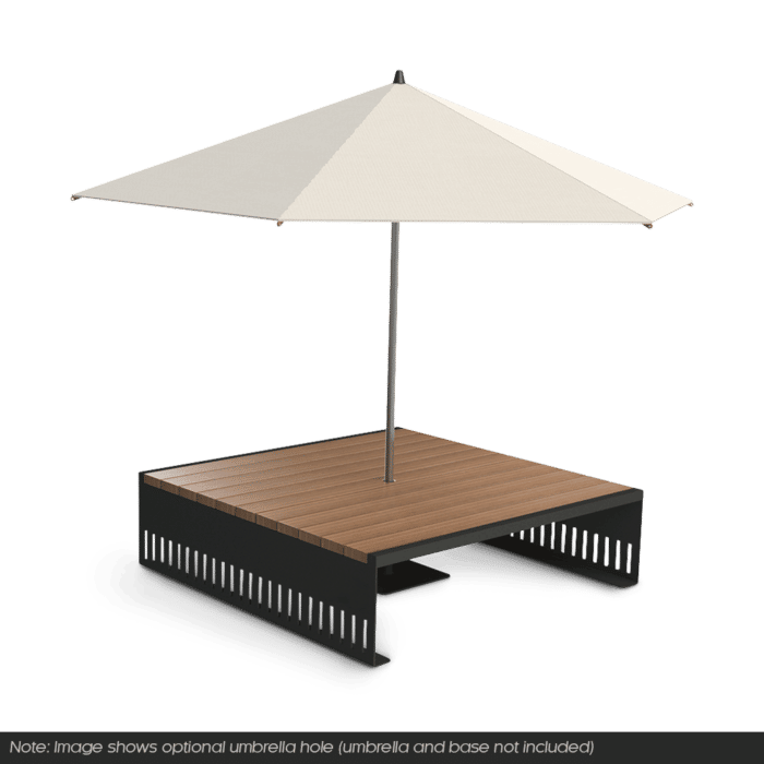 Aston day bed with optional umbrella hole